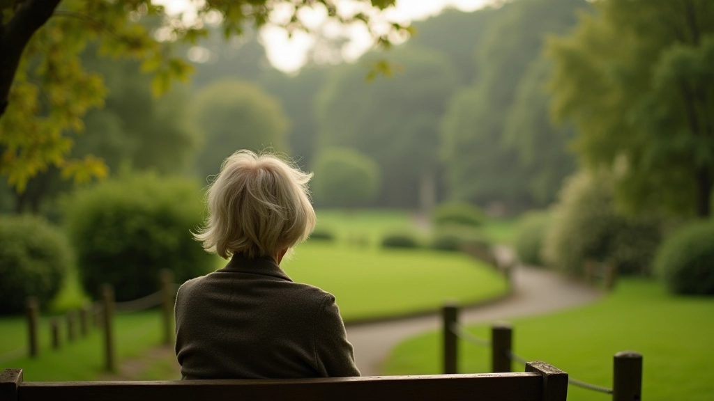 Visitor resting peacefully while enjoying views of the historic abbey gardens